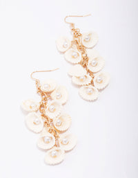 Gold Genuine Shell Drop Earrings - link has visual effect only