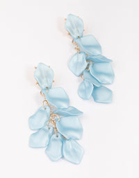 Blue Petal Drop Earrings - link has visual effect only