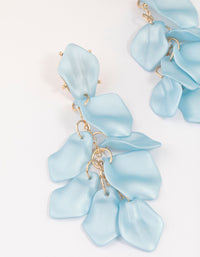 Blue Petal Drop Earrings - link has visual effect only