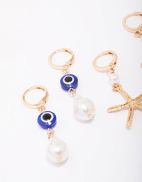 Gold Starfish Earring 3-Pack - link has visual effect only