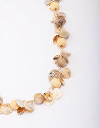 Gold Beaded Shell Cluster Necklace - link has visual effect only
