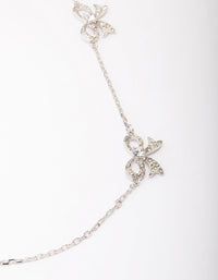 Rhodium Bow Chain Necklace - link has visual effect only