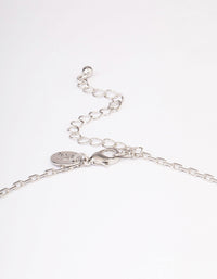 Silver Bow Chain Necklace - link has visual effect only