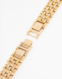 Gold Diamante Chain Watch Band 38/40/41 mm - link has visual effect only