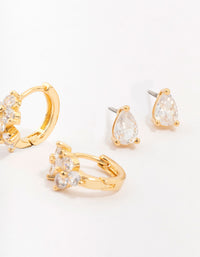 Gold Plated Brass North Star Earring 3-Pack - link has visual effect only