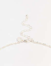 Silver Plated Brass  Cubic Zirconia Cross Coin Layered Necklace - link has visual effect only