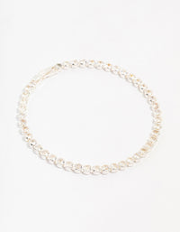 Silver Plated Brass  Single Classic Tennis Bracelet - link has visual effect only