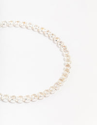 Silver Plated Brass  Single Classic Tennis Bracelet - link has visual effect only