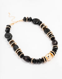 Beaded Black Statement Necklace - link has visual effect only