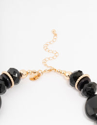 Beaded Black Statement Necklace - link has visual effect only