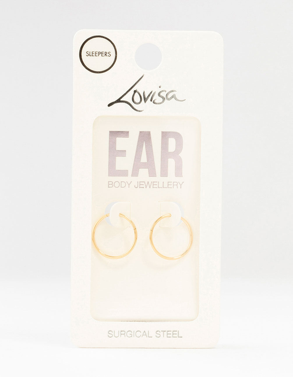 Gold Plated Surgical Steel Sleeper Earrings 14MM
