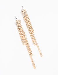 Gold Multi-Length Cupchain Drop Earrings - link has visual effect only