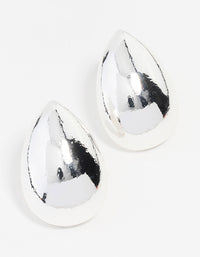 Silver Teardrop Stud Earrings - link has visual effect only