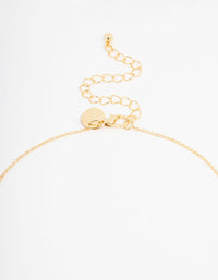 Gold Plated Cubic Zirconia Plain Cross Necklace & Stud Earrings - link has visual effect only