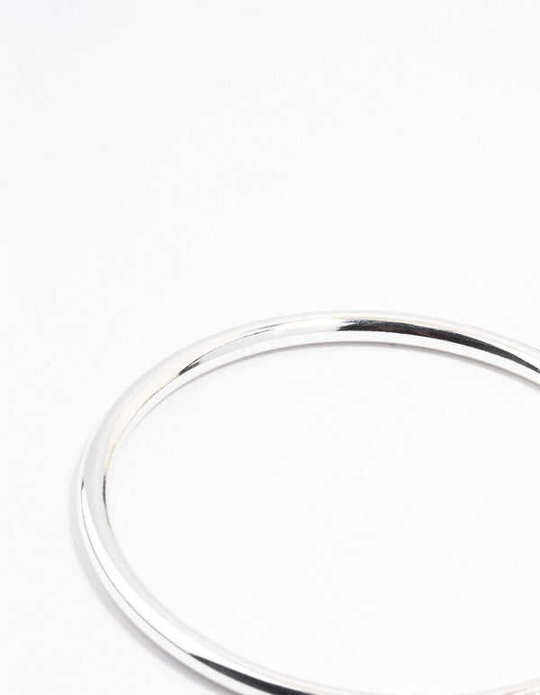 Silver Plated Round Core Bangle