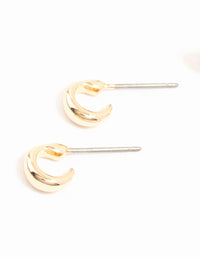 Gold Mixed Hoop Earrings 4-Pack - link has visual effect only