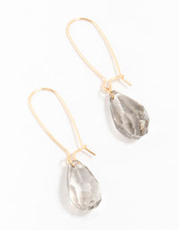 Gold Diamond Cut Beaded Drop Earrings - link has visual effect only