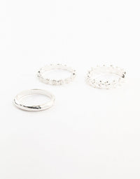 Silver Flower Vine Rings 3-Pack - link has visual effect only