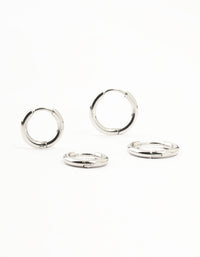 Surgical Steel Classic Hoop Earrings 2-Pack - link has visual effect only
