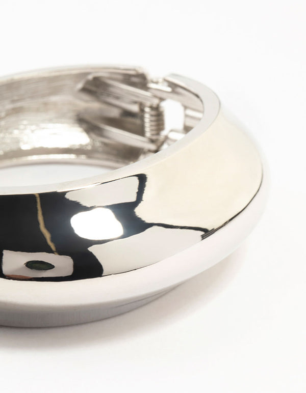 Silver Molten Bangle