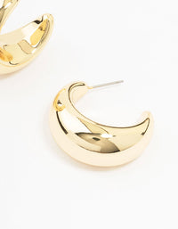 Gold Plated Brass Extra Large Thick Hoop Earrings - link has visual effect only