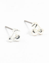 Silver Double Cherry Stud Earrings - link has visual effect only