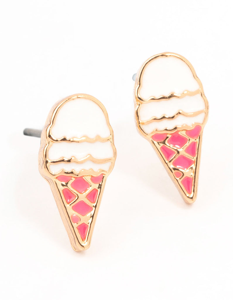 Lemon Yellow Popsicle Ice Cream Bar Stud Earrings | Fun Plastic Dangle Earrings With Surgical Steel Posts