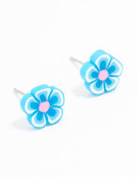 Plastic Fimo Flower Stud Earrings - link has visual effect only