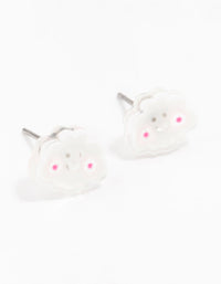 Plastic Smiley Cloud Stud Earrings - link has visual effect only