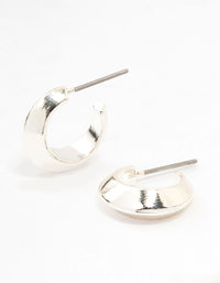 Silver Pointed Huggie Earrings - link has visual effect only