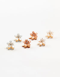Gold Diamante Mini Flower Clips - link has visual effect only