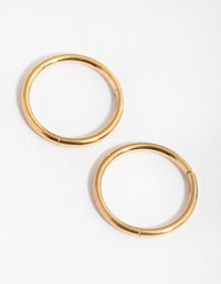 Gold Plated Surgical Steel Sleeper Earrings 8MM - link has visual effect only