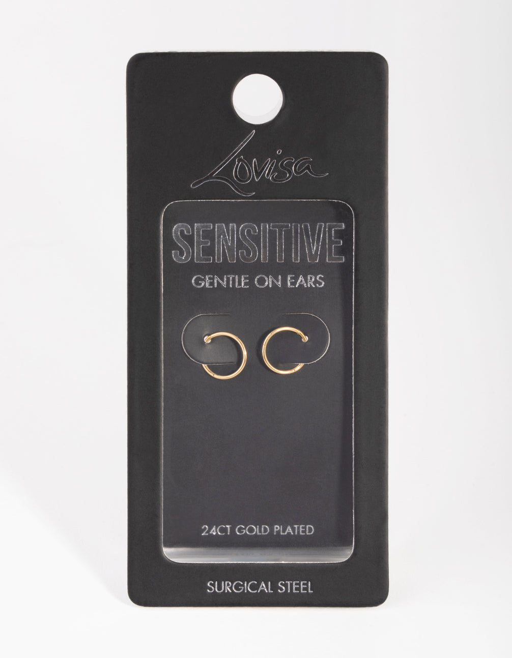 Gold Plated Surgical Steel Sleeper Earrings 8MM