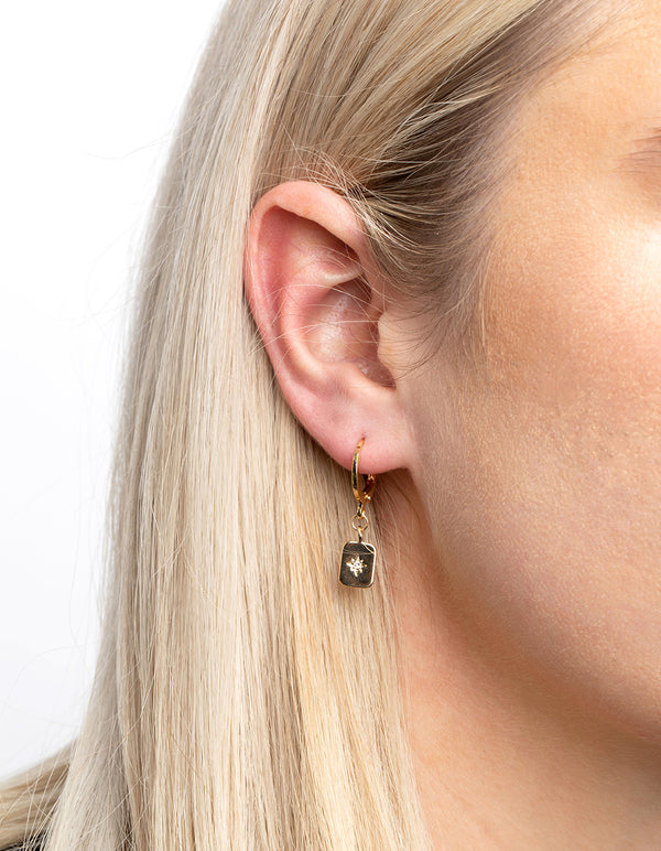 Gold Plated  Celestial Plate Earrings 6-Pack