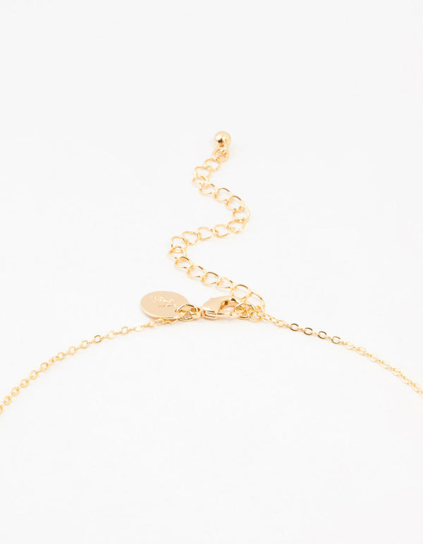 Gold Plated Diamante Celestial Heart Locket Necklace
