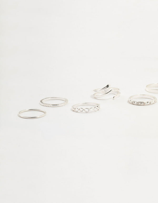 Romance Silver Stacking Ring - British Handcrafted - pretty-wild-jewellery Romance Silver Stacking Ring - British Handcrafted - pretty-wild-jewellery