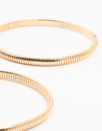 Gold Fine Ribbed Bangles 3-Pack - Lovisa