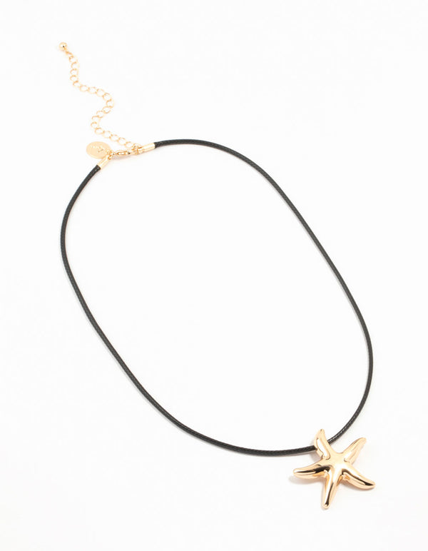 Gold Bling Starfish Necklace