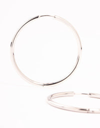 Surgical Steel Polished Hoop Earrings - link has visual effect only