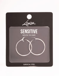 Surgical Steel Polished Hoop Earrings - link has visual effect only