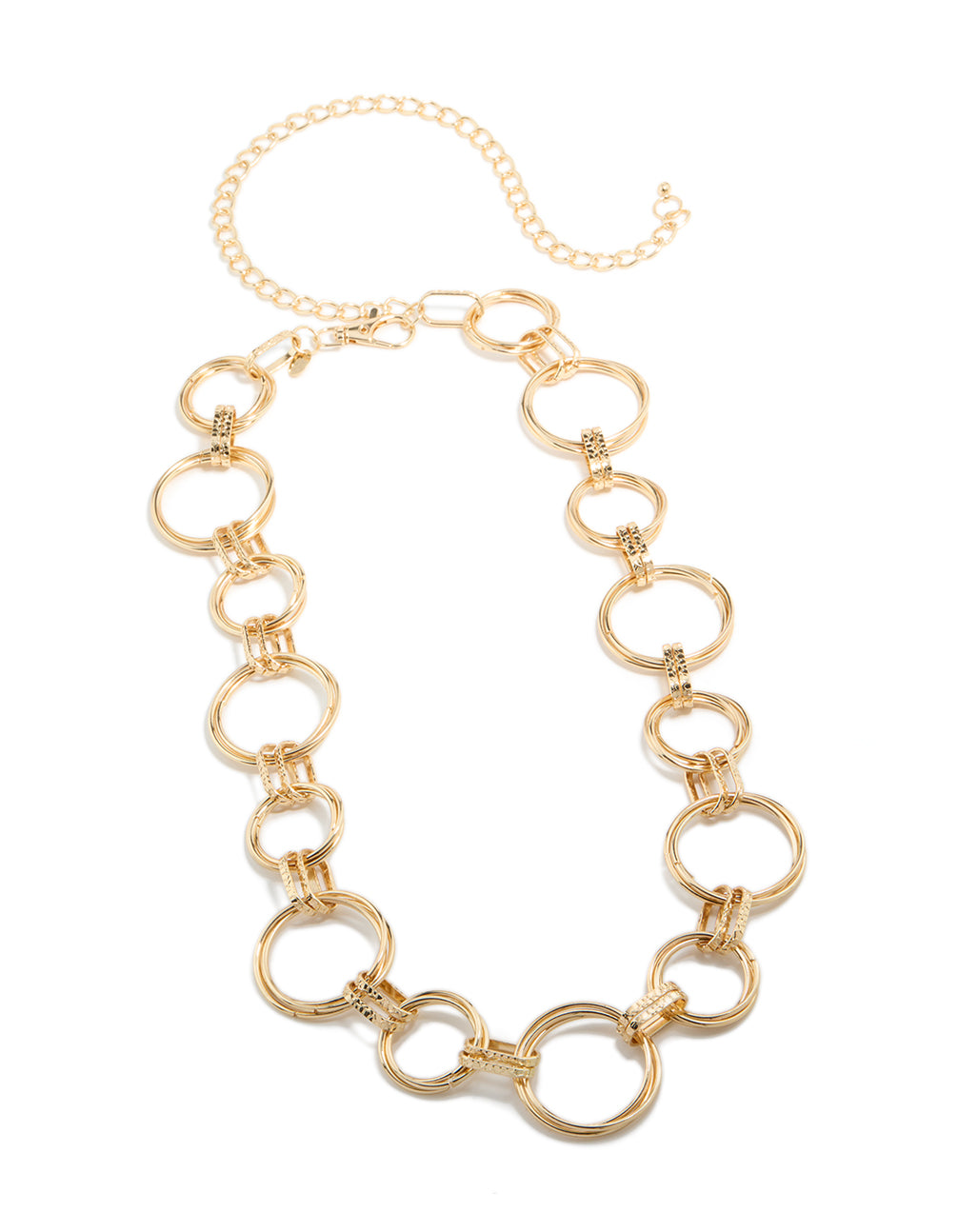Large Gold Mixed Circle Link Belt