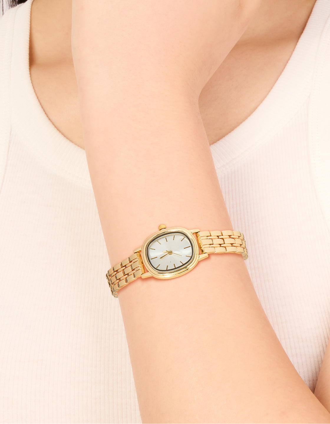 Small Gold Oval Watch