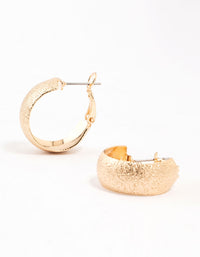 Gold Foil Wide Hinge Hoop Earrings - link has visual effect only