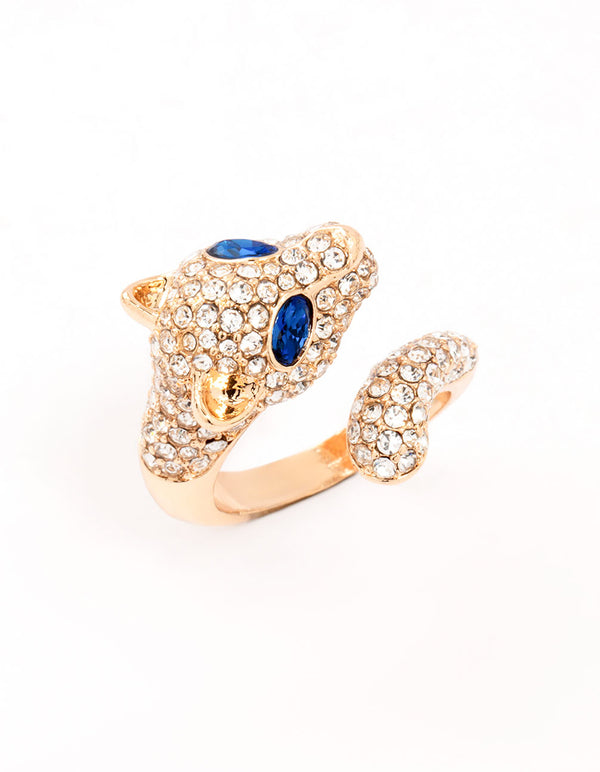 Gold Wrapped Panther Ring