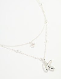 Gold Plated Bubble Letter K Necklace - link has visual effect only