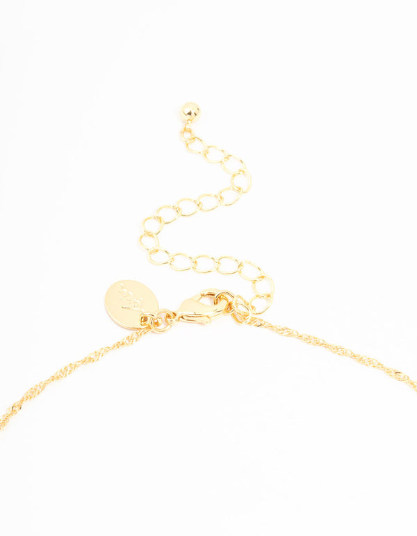 Real Gold Plated Heart Bow Locket Pendant Necklace