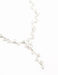 Silver Cubic Zirconia Vine Y-Necklace - link has visual effect only