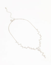 Silver Cubic Zirconia Vine Y-Necklace - link has visual effect only