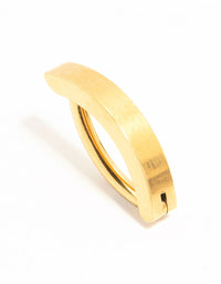 Gold Plated Titanium Plain Curved Belly Ring - link has visual effect only