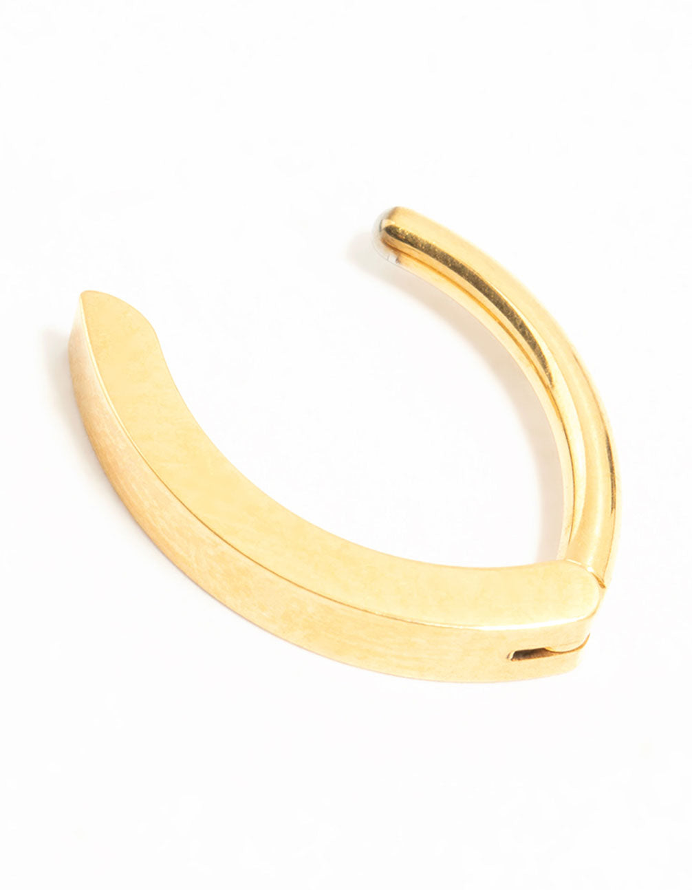 Gold Plated Titanium Plain Curved Belly Ring